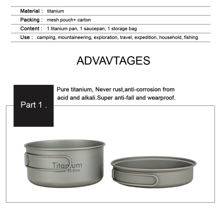 APG%20Ultralight%20Titanium%20Pan%20Outdoor%20Camping%20Titanium%20Bowl%20Set%20Folding%20Handle%20Cookware%20-%20Image%204