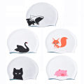 Silicone Swimming Cap Cute Animal Print Cartoon Swim Pool Water Sports Waterproof Caps for Men Women Boys Girls Adults Children. 