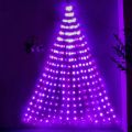 Halloween Fairy String Lights 600 LED Purple Waterfall Lights  for Christmas Curtain Outdoor Tree Garlands Holiday Wedding Party. 