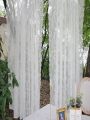 1pc YIYI Outdoor Lace Curtains German Style White Flower Sheer Rod Pocket Curtain. 