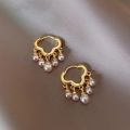 Cloud Imitation Pearl Huggies Hoop Earrings for Women Party Classic Ins Fashion Jewelry Minimalist Accessories Birthday Gifts.