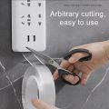 1M Long Transpartent Double Sided Tape Heavy Duty Mounting Tape for Walls Removable Washable Adhesive Tape Strong Sticky Strips Carpet Tape Poster Tape Wall Tape Clear Two Side Tape.