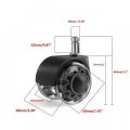 5PCS Universal Mute Wheel Office Chair Caster Swivel  Soft Safe Rollers Furniture Hardware Chair Wheels for Desk Office. 