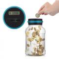 1PC Electronic Piggy Bank Counter Coin - Digital LCD Counting Coin, Money Saving Box Jar, Coins Storage Box For USD EURO.
