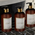 3pcs Bathroom Shower Dispenser Set Refillable Pump Clear Shampoo Conditioner Body Wash Dispenser Bath Soap Bottle. 