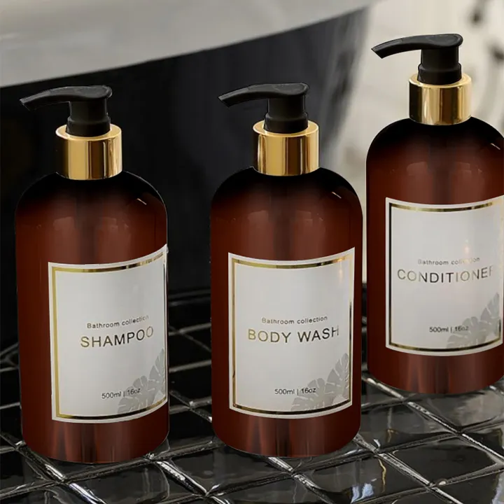 3pcs%20Bathroom%20Shower%20Dispenser%20Set%20Refillable%20Pump%20Clear%20Shampoo%20Conditioner%20Body%20Wash%20Dispenser%20Bath%20Soap%20Bottle%20-%20Image%203