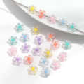 100pcs Sunflower Acrylic Beads Matte Transparent Mixed Color Star Spacer Loose Beads DIY Bracelets Necklace Jewelry Accessories.