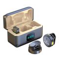 Lavalier Microphone 2.4GHz Wireless Microphone Magnetic Suction Microphone with Charging Case for Video Recording Plug and Play. 