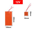 Silicone Heating Pad Waterproof Heated Mats Accessories Electric Flexible 3D Printer Square Pats Orange 12V/220V. 