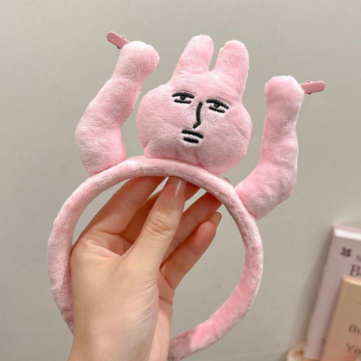 Funny%20Headband%20New%20Pink%20Bunny%20Hair%20Band%20Quirky%20Fun%20Plush%20Headband%20Grip%20Bangs%20Cute%20Photo%20Decoration%20Hair%20Bands%20Headdress%20-%20Image%205