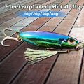 Metal Jig Fishing Lure 10g 20g 30g 40g Cast Swimbait Hook Wobbler Pike Spoon Carp Spinner Sea Tackle Kit Pesca Artificial Bait. 