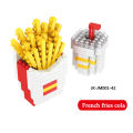 Fast Food Burger Mini Building Blocks DIY French Fries Donuts Birthday Cake Model Building Toys for Home Decor and Holiday . 