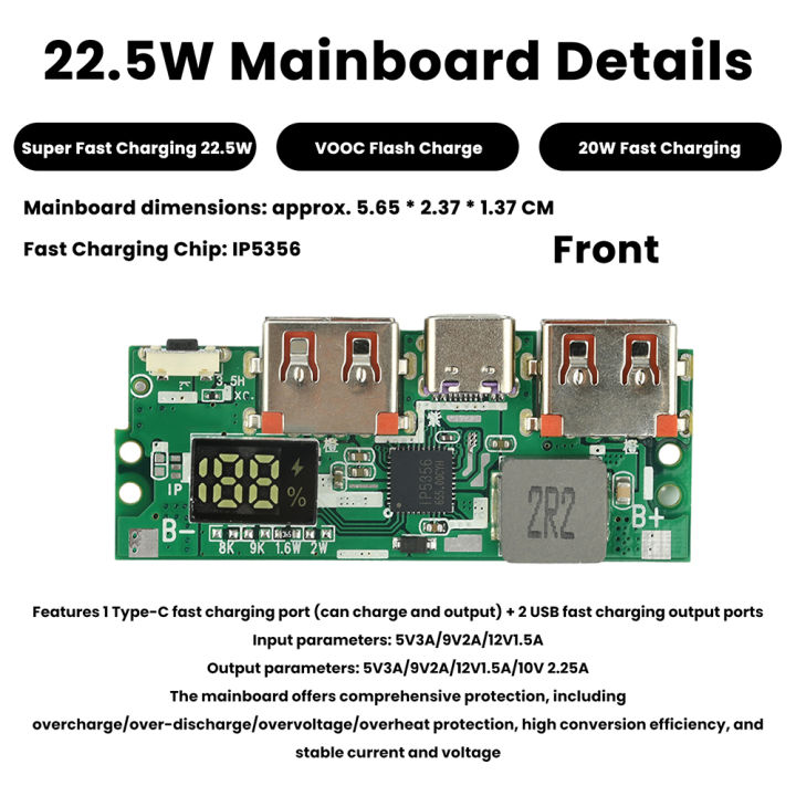 Ultra-big%20Capacity%20DIY%20Power%20Bank%20Shell%205V%209V%2012V%205A%20USB%20PD%2022.5W%20Type-C%20Super-Charge%20VOOC%20Battery%20Cells%20-%20Image%208
