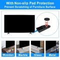 Universal TV Base Stand Legs with Non-slip Pads with Screws TV Stand Base Mount Black Television Tabletop Foot Bedroom. 