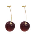 Cute Cherry Fruit Acrylic Earrings Fashionable Resin Cherry Earrings For Women Jewelry Trendy Accessories.