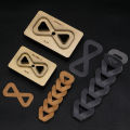 QJH Leather Metal Cutting Dies, Backpack Strap Cutting Dies, Hand Bow Knot Cutting Dies, DIY Leather Cutting/Punch Die Cut Mold. 