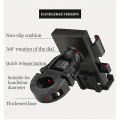 Universal Motorcycle & Bicycle Phone Mount 360° Rotatable Secure Anti-Shake Handlebar Holder with Automatic Locking Mechanism.