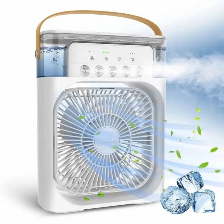 JMW Premium Portable Air Conditioner Usb Desktop Cooler Conditioning Humidifier Cooler Mini Convenient Cooling Fan 10 Table Plastic 5V-White