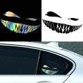 16*8.8cm Car Stickers Devil Slanted Eyes Bad Smile Motorcycle Window Personalized Creative Reflective Car Stickers. 