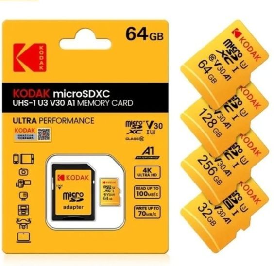 Original Kodak U3 micro sd card 64GB SDHC class 10 Flash