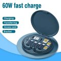 Mini Data Cable Set Storage Box 60w Quick Charge Multi Function Data Cable Mobile Phone Holder Storage Box. 
