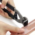 Leather Craft Hand Tool 17cm HandHeld Carbon Steel Silent Pliers Leather Craft Hole Punch Tool 4mm. 