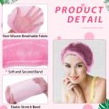 100PCS Disposable Non-Woven Bouffant Caps 21Inchs Hair Bath Shower Caps Elastic Dust Head Cover Nets for Women Beauty Salon Spa.