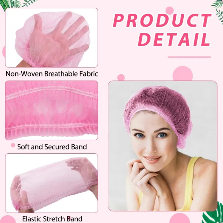 100PCS%20Disposable%20Non-Woven%20Bouffant%20Caps%2021Inchs%20Hair%20Bath%20Shower%20Caps%20Elastic%20Dust%20Head%20Cover%20Nets%20for%20Women%20Beauty%20Salon%20Spa%20-%20Image%202
