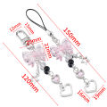 Y2K Phone Charm Bow Heart Star Keychain Pendant Kawaii Bag Goth Chain Cute Accessory. 