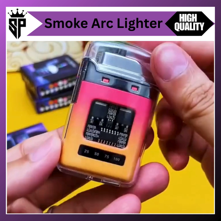 SP Dealz Dual Arc Electric Lighter USB Rechargeable Windproof Flameless  Lighter with Battery Indicator for Fire, Cigarette, Candle Random Color