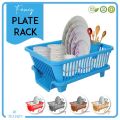 Fancy Plate Rack - 3 in 1 Large Durable Plastic Kitchen Sink Dish Rack - Pure Material - Premium Quality Kitchen Sink Basket Dish Drying Rack & Kitchen Organizer. 