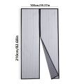 Heavy-Duty Magnetic Mesh Curtain Black Or White Magnetic Closure Mosquito Net Nine-Button for Balcony Patio Screen Door.
