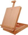 Premium Portable Wooden Art Easel with Paper Tray and Palette - Adjustable Desk-Top Studio Easel for Artists. 