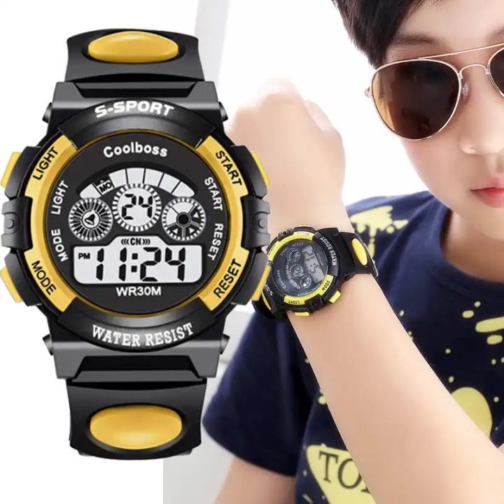 Children Watches Digital Sport Wristwatch For Kids Boys Girls Silicone Strap Waterproof Fashion Simple Big Dial Clock