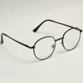 Oval Shape Black Metal Frame  New Stylist Optical Eyeglass-Frame for Men Women. 