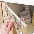 Kitchen Cabinet Door Hooks Multifunctional Hat Bag Towel Hanger over the door Hooks for Hanging Rack Bathroom Organizer 5 hooks. 