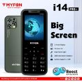 MYFON i14 Pro + - 2.4 Inch Display - 2500mAH Battery - Dual Sim - Iphone Type Camera - PTA Approved - Wireless FM Radio - Flash Torch Light - Audio & Video Player - Auto Call recording - 1 Year Brand warranty. 