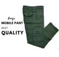 6 Pocket Olive Colour Exclusive Cargo Mobile Pant for Men. 