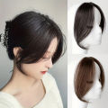 2pcs Side Bangs Synthetic Hair Extension Easy Clip In Gradient Bangs Natural Seamless Synthetic Fringe Hairpiece For Women Girls. 