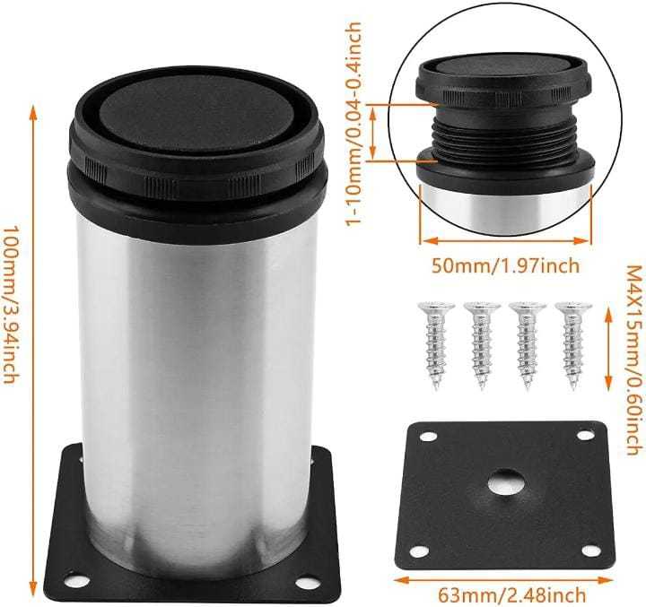 Stainless%20Steel%20Adjustable%20Furniture%20Feet,%20Round%20Sofa,%20Cabinet,%20Table%20Legs,%20Adjustable%20Steel%20Legs%20Pack%20of%204%20-%20Image%206