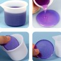 5Pcs Set 50ml Silicone Measuring Cup Tools Round Silicone Mold Clear Graduated Epoxy Split Cup DIY For Casting Resin Mold Art Ki. 