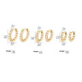Yupsk 6pcs Shiny Zircon Ear Rings White Gold Color Huggie Cartilage Piercing Ear Cuff Tiny Earring for Women Men Jewelry Gift.
