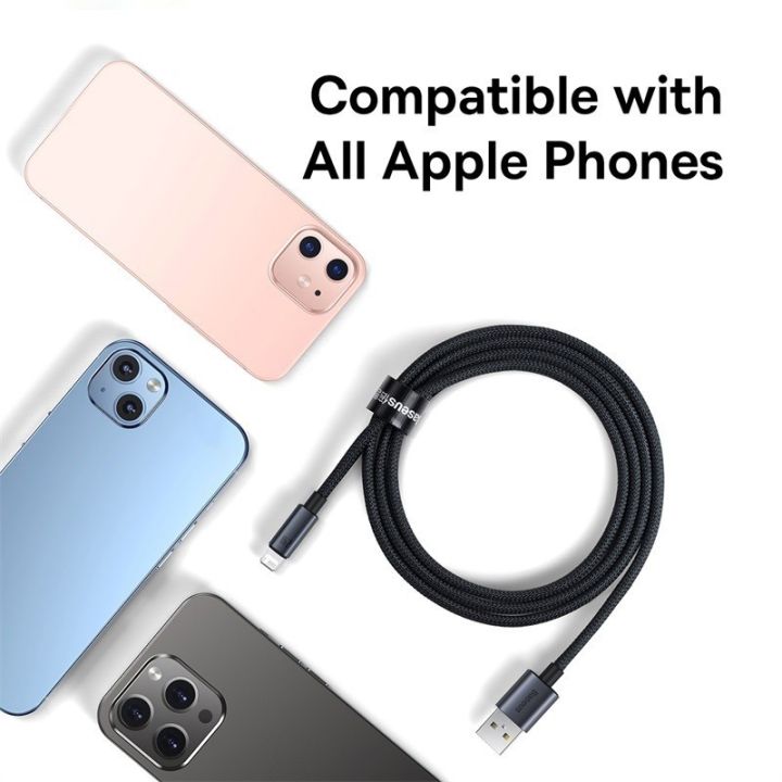 Baseus%202.4A%20USB%20Cable%20for%20iPhone%2013%2012%2011%20Pro%20Max%208%20X%20Fast%20Charge%20for%20iPhone%20Cable%20USB%20Data%20Sync%20Cable%20Phone%20Charger%20Wire%20Cord%20-%20Image%206