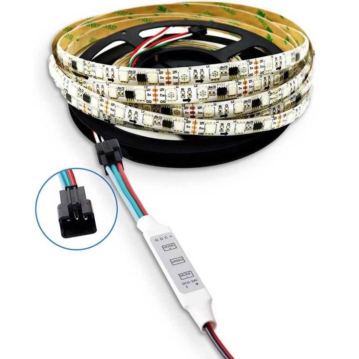WS2811 WS2812B SK6812RGB Addressable LED Light Portable 3Key Mini ...