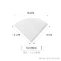 Hand-made coffee filter paper cone-shaped raw wood pulp funnel American coffee machine drip filter paper 1-2/2-4 person-40 sheets.