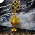 Beautiful eyeliner Pot Classic Eye make-up Pot golden Surma-e-dani Lovely antique Decor (Large Size) With Free Surma Powder Gift With Each purchase,. 