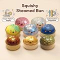 Cute Bao Bun Dumpling Squishy Slime Stress Relief Toys Non-Stick Clear Glitter Slime Stress Ball Fidget Toy for Kids Party Favor. 
