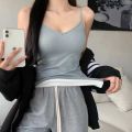 Warm Thermal Vest Women Winter Solid Color Casual Velvet Camisole Tops Sleeveless Thick Elastic Bottom Underwear Tank Tops.