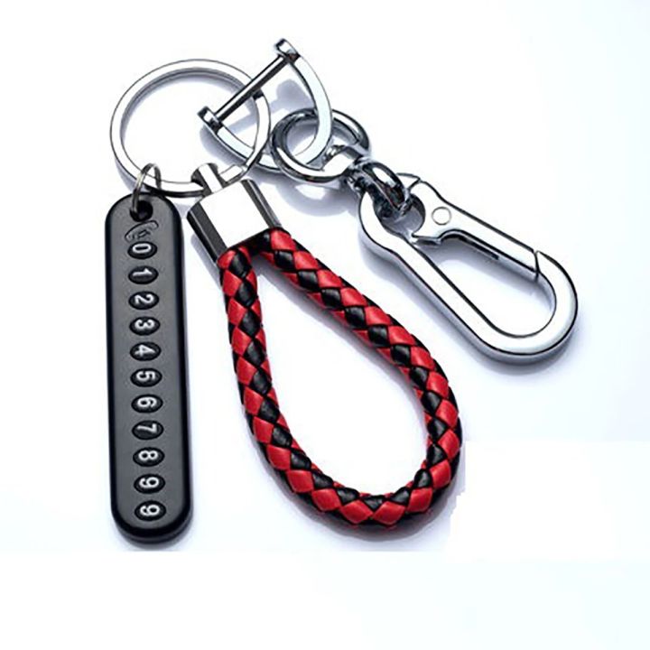 Trendy%20DIY%20Mobile%20Phone%20Number%20Plate%20Pendant%20Keychain%20for%20Men%20Punk%20Simple%20Woven%20Leather%20Rope%20Anti-lost%20Car%20Key%20Chain%20Accessories%20-%20Image%205