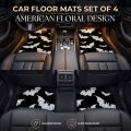 4PCS Bat Car Floor Mats Set Waterproof Anti-Slip All Weather Protect for Vehicle Carpets Universal Fit. 